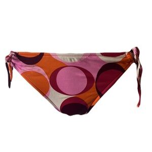 Roxy Colorful Geometric Bikini BottomSide Tie Size M